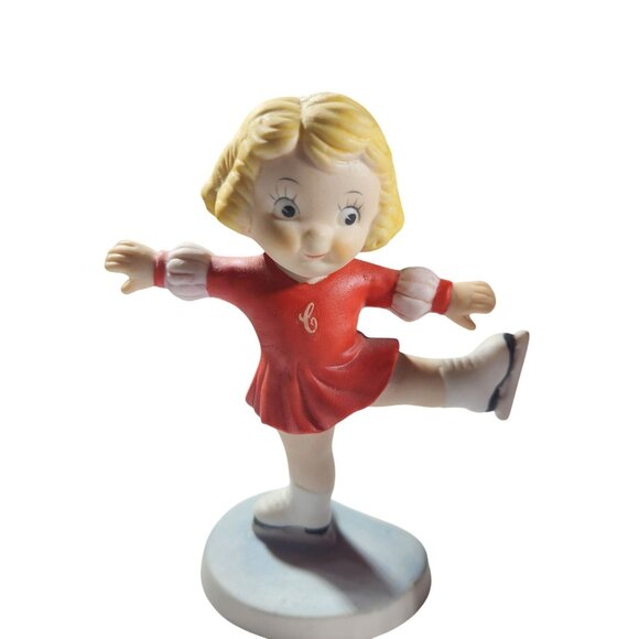 Campbell Kids Souper Skater Figurines By Roman 80s Handpainted Ice Skating - Picture 3 of 6